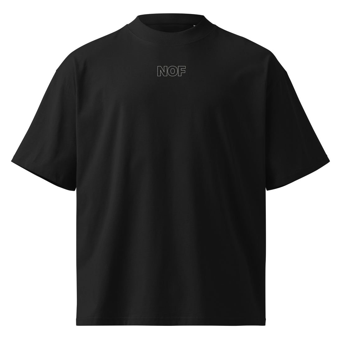 Unisex organic oversized high neck t-shirt 001